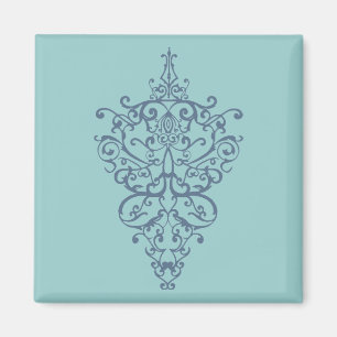 filigree Blue Magnet