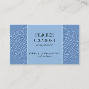 Filigree Cerulean elegansvisitkort Visitkort