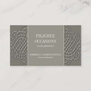 Filigree dimmig elegansvisitkort visitkort