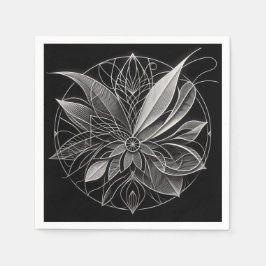 Filigree Floral Mandala Pappersservett