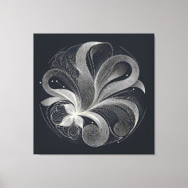 Filigree Flow Circle Canvastryck