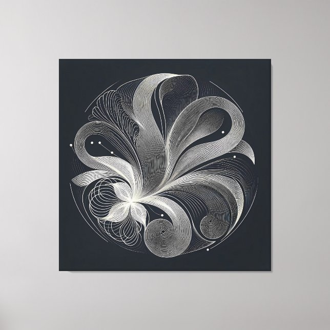 Filigree Flow Circle Canvastryck (Framsida)