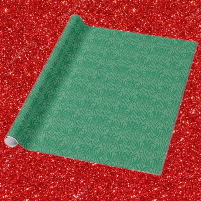 Filigree för grönten elegant Art nouveau Presentpapper (Skapare uppladdad)
