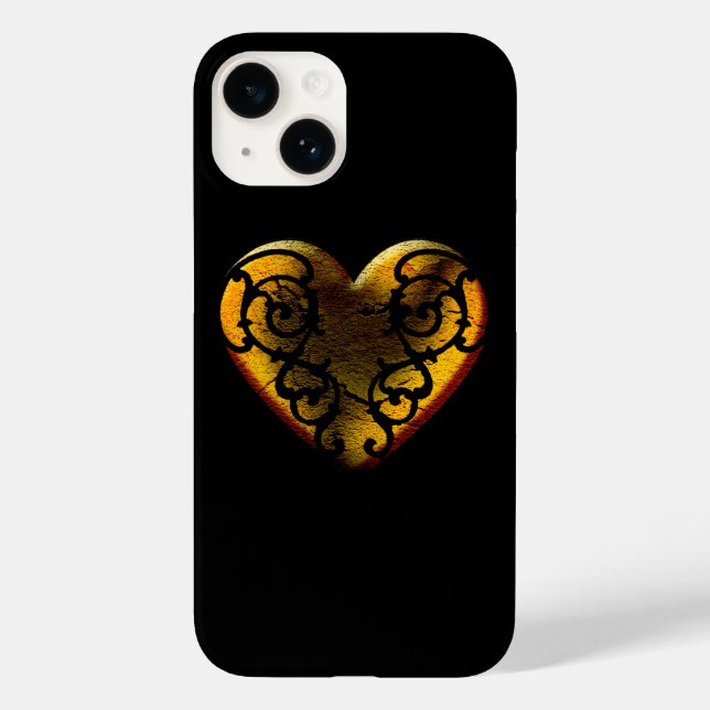 Filigree Goth Guld Heart (Baksida)