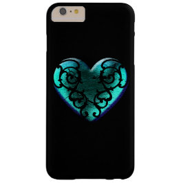 Filigree Goth Ice Blue Heart