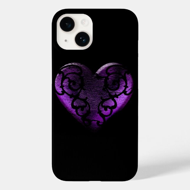Filigree Goth Lila Heart (Baksida)