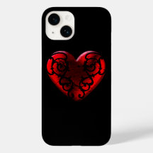 Filigree Goth Red Heart