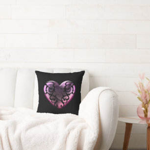 Filigree Goth Rosa Heart Dekorativ kudde