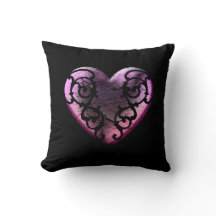 Filigree Goth Rosa Heart Dekorativ kudde
