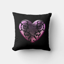 Filigree Goth Rosa Heart Dekorativ kudde