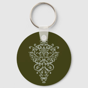 filigree-grönt nyckelring