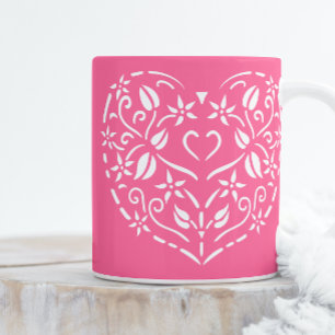 Filigree Heart Kaffemugg