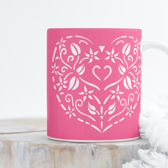 Filigree Heart Kaffemugg (Skapare uppladdad)