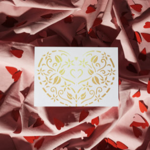 Filigree Heart Valentine ❤️ Folierat Kort