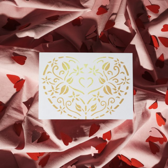 Filigree Heart Valentine ❤️ Folierat Kort (Skapare uppladdad)