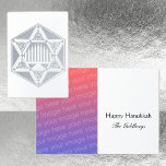 Filigree Jewish Star Menorah Hannukah Folierat Kort<br><div class="desc">Filigree Jewish Star Menorah Hannukah</div>