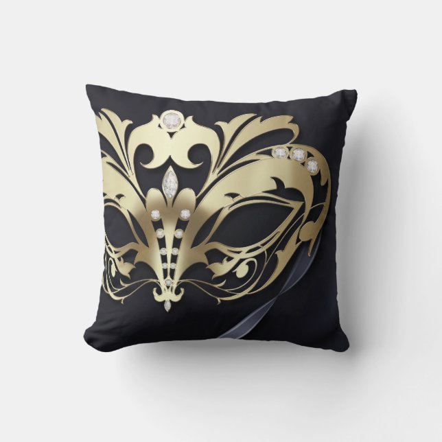 Filigree maskeradsvartReversible Kudde (Framsida)