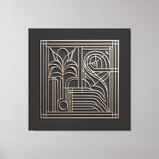 Filigree Nature Lines Canvastryck