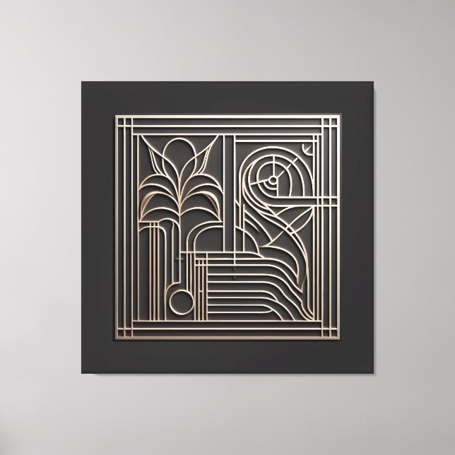 Filigree Nature Lines Canvastryck (Framsida)