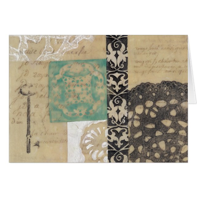 Filigree & Nyckel II Hälsningskort (Framsidan Horizontal)