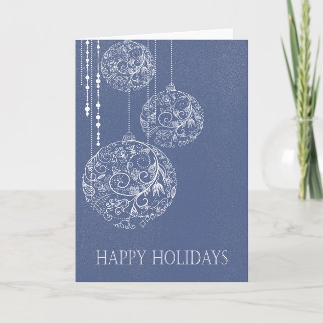 Filigree Ornaments - "Glad helg" Helgkort (Framsida)