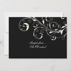 Filigree PixDezines virvlar runt/diy bakgrundsfärg Inbjudningar