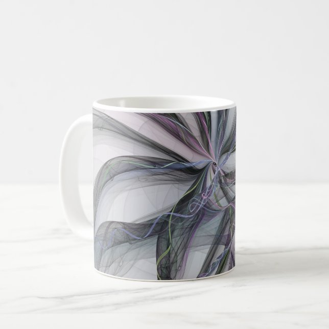 Filigree rörelser Modern Abstrakt Svängande Frakta Kaffemugg (Framsida vänster)