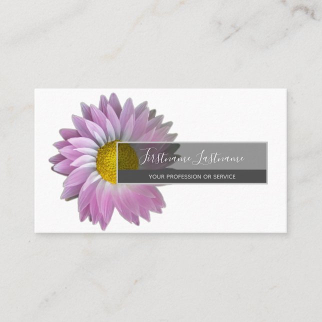Filigree rosa blommar elegant  bouquet busin visitkort (Framsida)