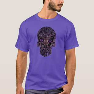 Filigree Skull i Lilans skuggor T Shirt