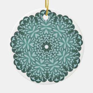 Filigree snöreprydnad för Victorian Julgransprydnad Keramik