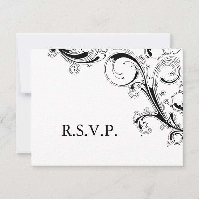 Filigree Swirl Black/White OSA (Framsida)