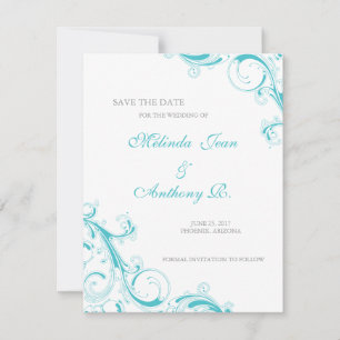 Filigree Swirl Blue Curacao Spara datumet