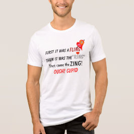 Filing Ring Zing Ouch Cupid Red Heart Humous Tee