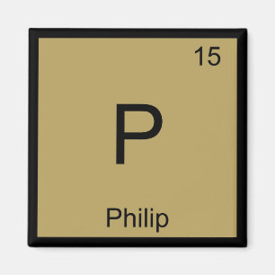 Filip Namn Kemi Element Periodiska Systemet Magnet