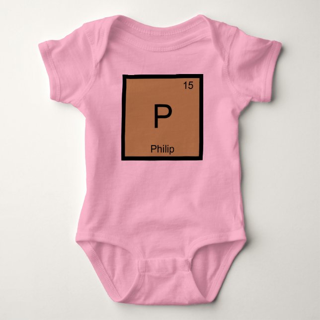 Filip Namn Kemi Element Periodiska Systemet Tee Shirt (Framsida)