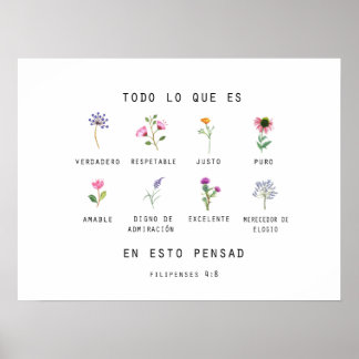 Filipenses 4 : 8 Póster Poster