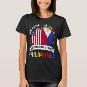 Filipina American Flagga Filipino Roots USA Citize T Shirt
