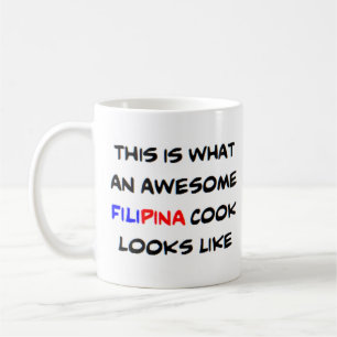 filipina-kock, fantastisk kaffemugg