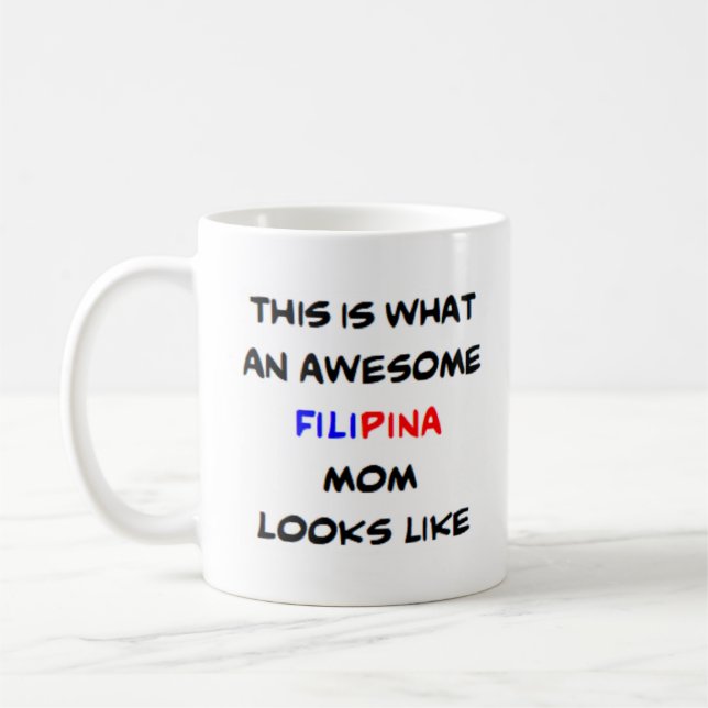 filipina mamma, fantastisk kaffemugg (Vänster)