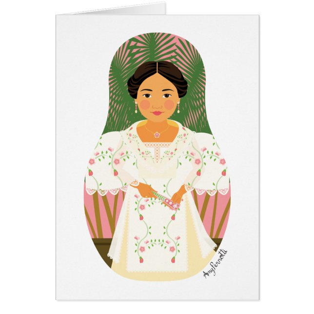 Filipina Matryoshka Card OBS Kort (Framsidan)