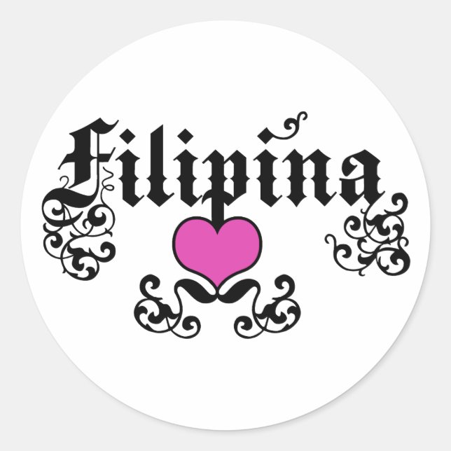 Filipina Runt Klistermärke (Framsida)