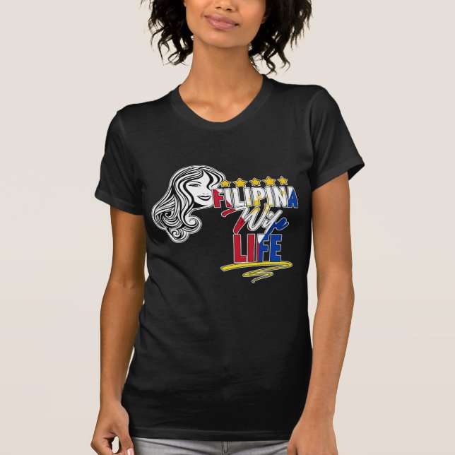 : Filipina Wife, Filipino T-shirt, Filipino Shirt T (Framsida)