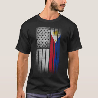 Filipino American Flagga Filipino Flagga T Shirt