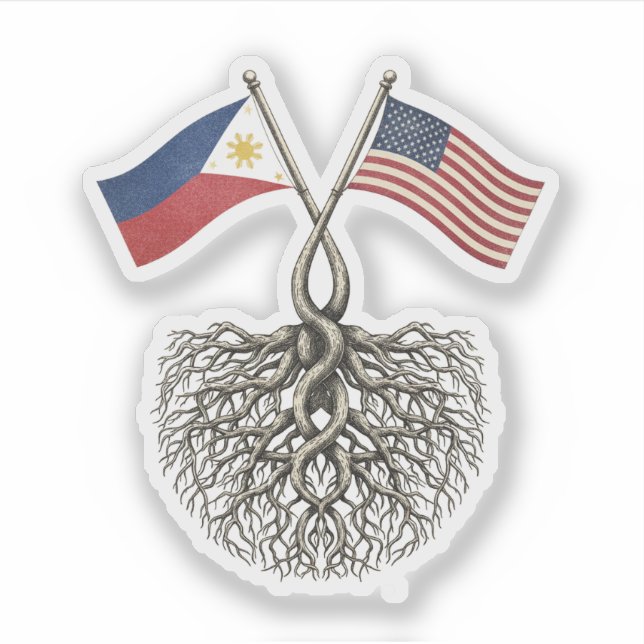 Filipino-American Klistermärken (Framsida)