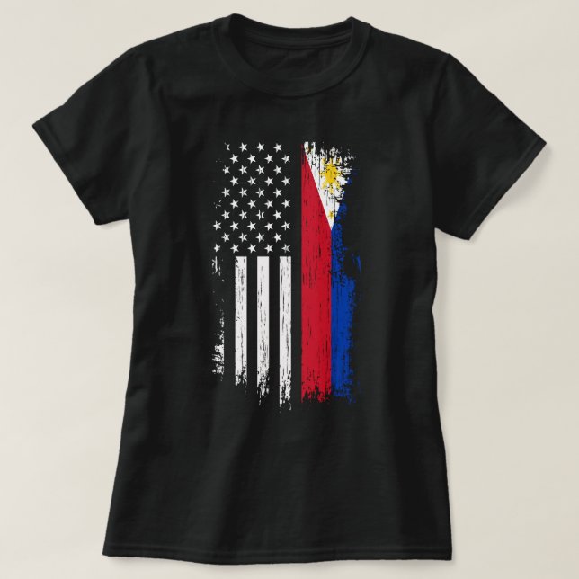 Filipino American Pride Filippinerna T Shirt (Design framsida)