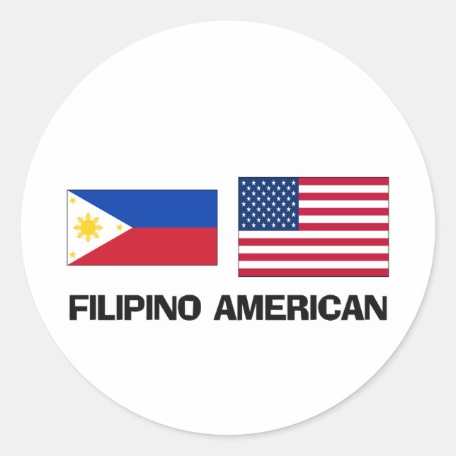 Filipino American Runt Klistermärke (Framsida)