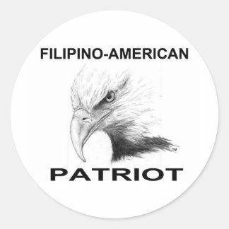 Filipino-amerikan Runt Klistermärke