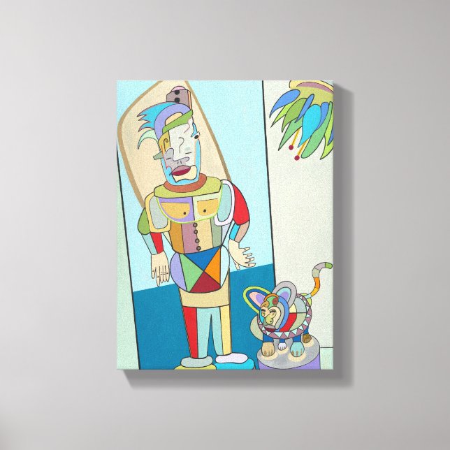 "Filipino and Cat" av Ruchell Alexander Canvastryck (Framsida)