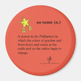 Filipino Autumn Circle Magnet