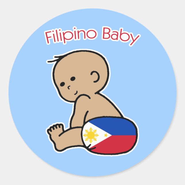 Filipino Baby Runt Klistermärke (Framsida)